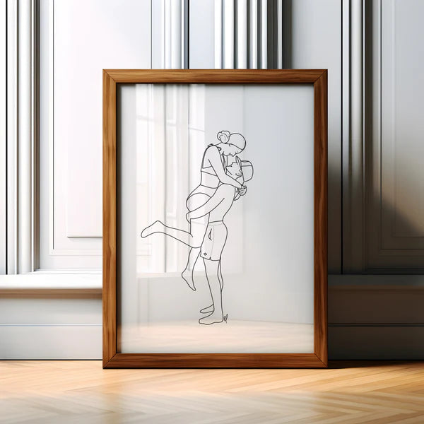 Custom One Line Drawing Digital Download