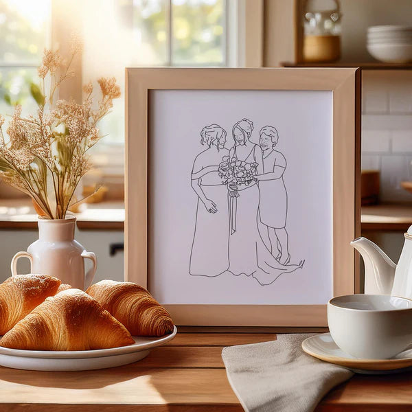 Custom One Line Drawing Digital Download