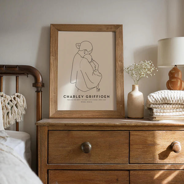 Custom One Line Drawing Digital Download