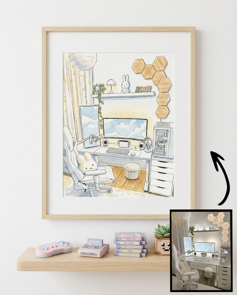 Custom Your Favorite Space Setup Portrait (Digital Download)