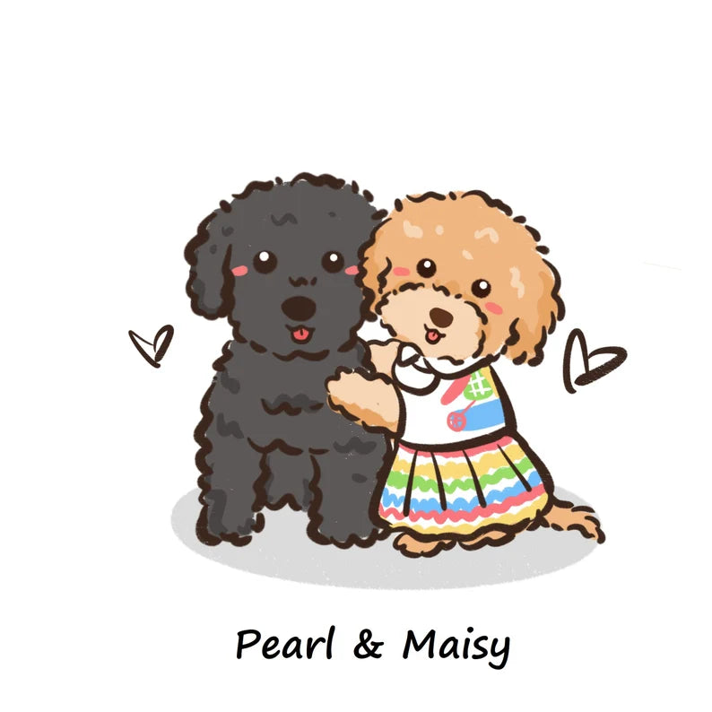 Custom Kawaii Pet Doodle – Cute Chibi Style Portrait (Digital Download)