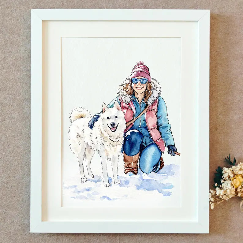 Custom Family Portrait – Watercolor Style from Photo (Digital Download)