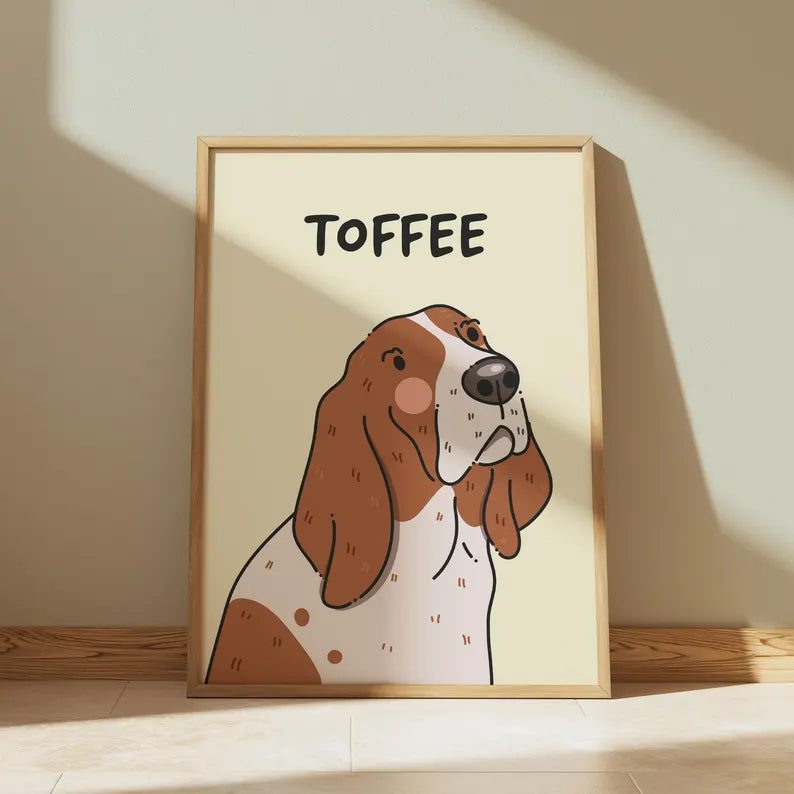 Custom Cartoon Pet Portrait – Fun Doodle Style Illustration (Digital Download)