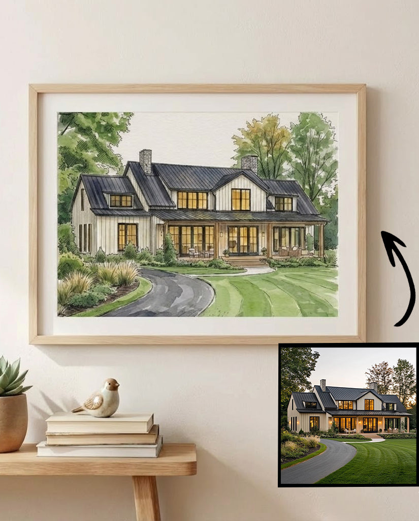 Custom House Portrait Digital Download