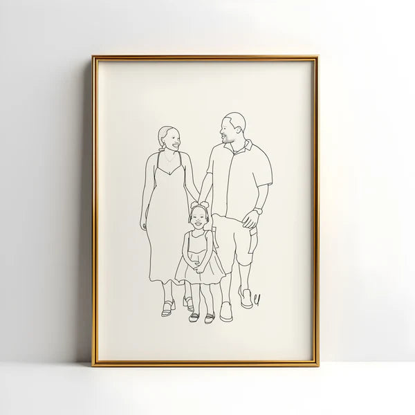 Custom One Line Drawing Digital Download