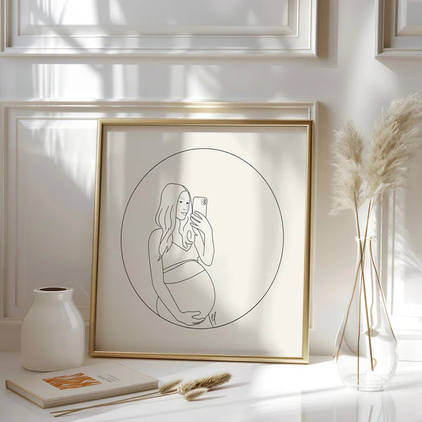 Custom One Line Drawing Digital Download