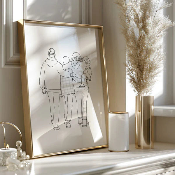 Custom One Line Drawing Digital Download