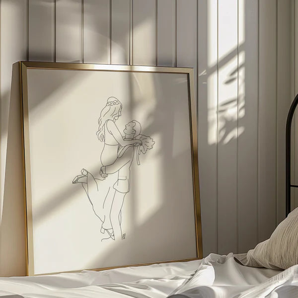 Custom One Line Drawing Digital Download